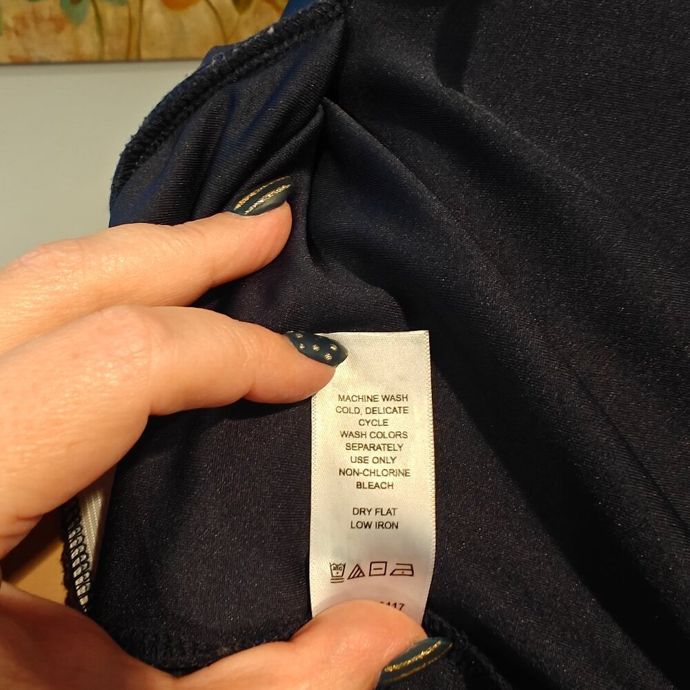 Jessica London Bi-Stretch Navy Straight Skirt 26/28 - Picture 8 of 9